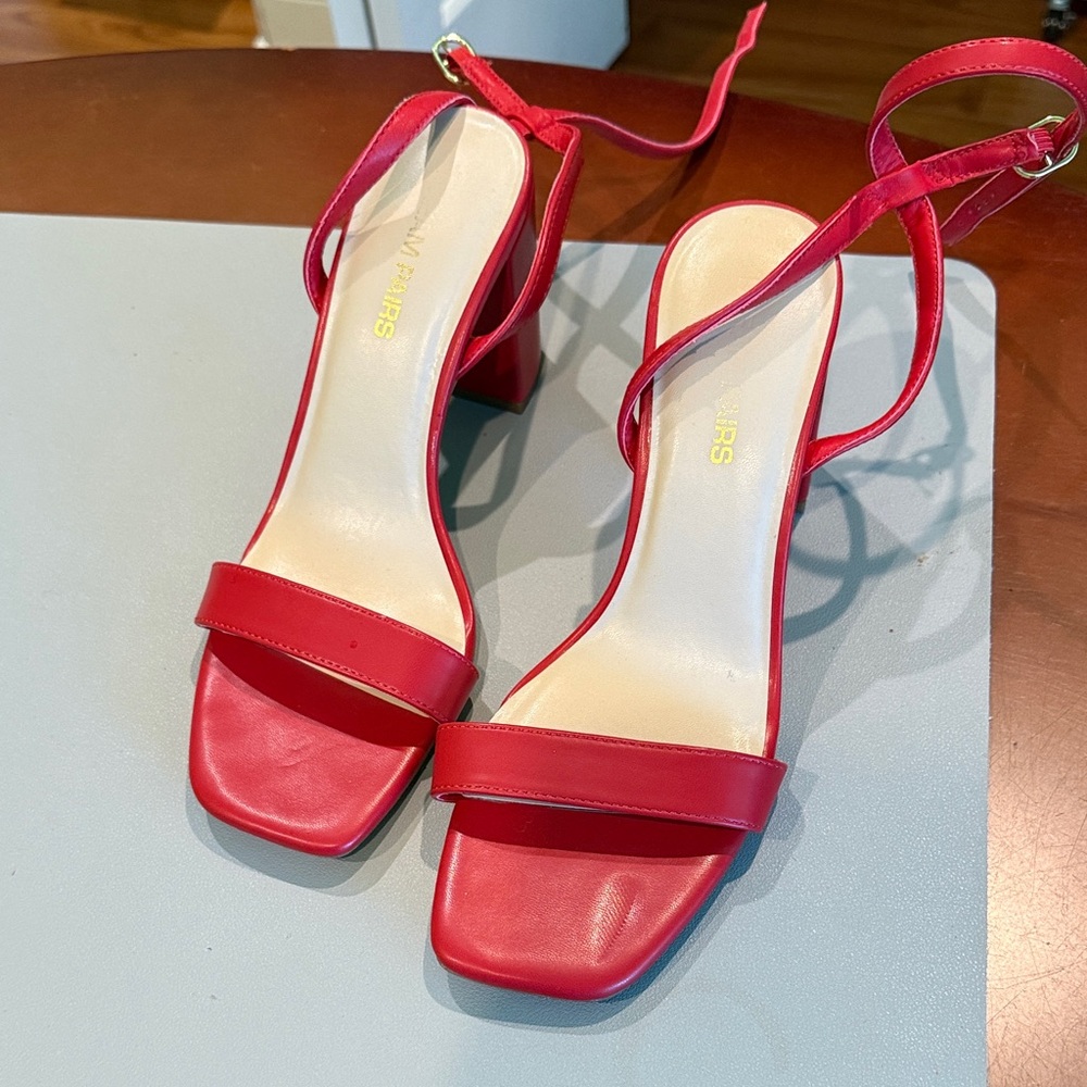 Zara Red Strappy Heels